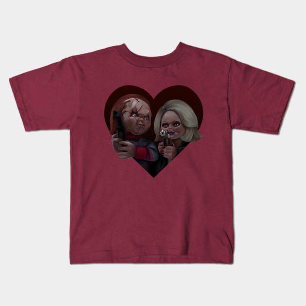 Bride of Chucky Kids T-Shirt by thelamehuman